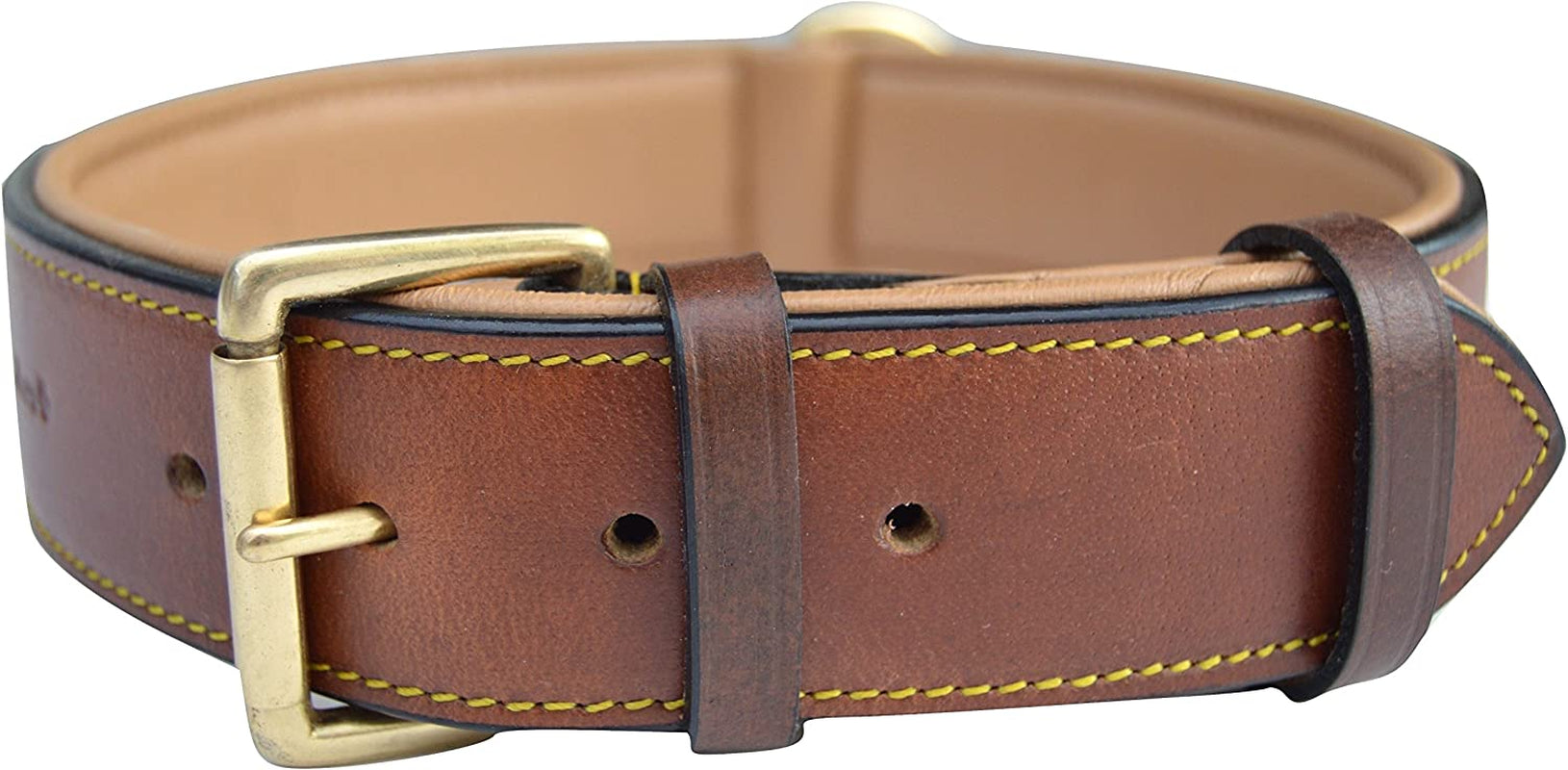 - Luxury Real Leather Padded Dog Collar
